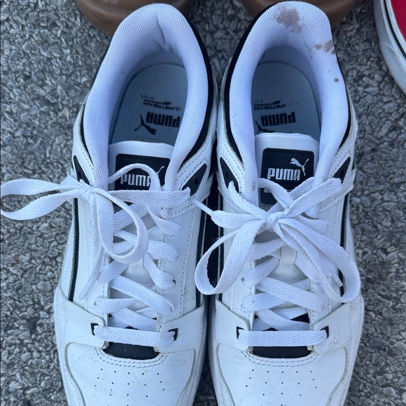 Puma Men's Classic White and Black Sneakers - Picture 1 of 4